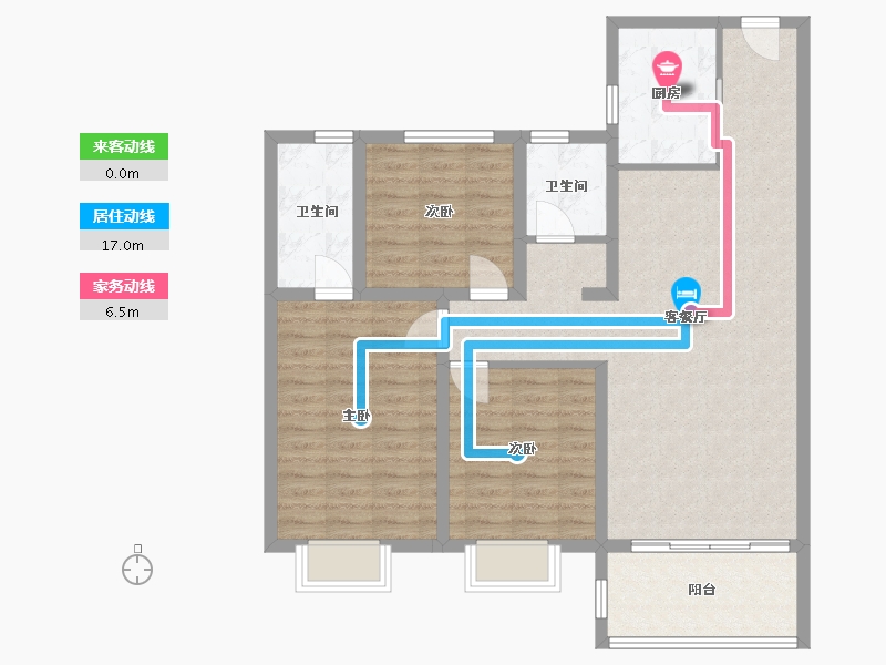 陕西省-咸阳市-乾盛·熙悦台-100.00-户型库-动静线