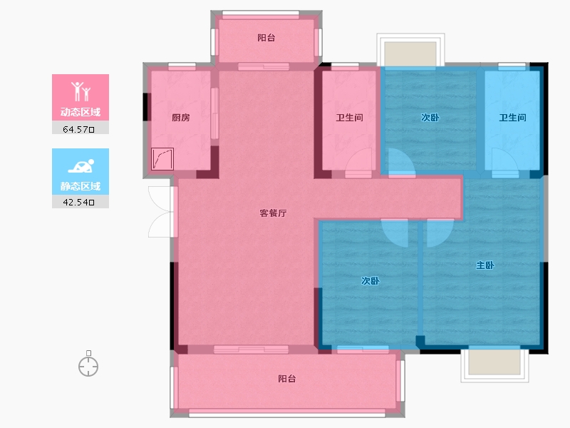 湖北省-宜昌市-一品江山-99.80-户型库-动静分区