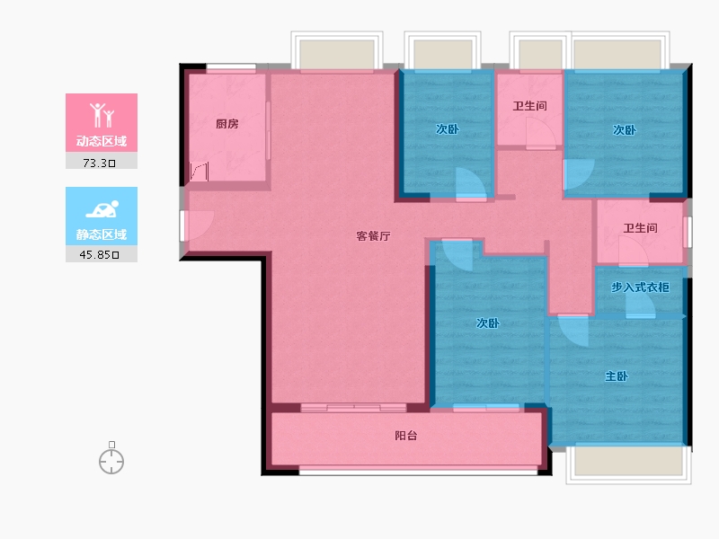 福建省-厦门市-钟宅南苑小区-120.00-户型库-动静分区