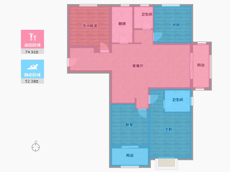 江苏省-徐州市-云湖明庐-113.98-户型库-动静分区