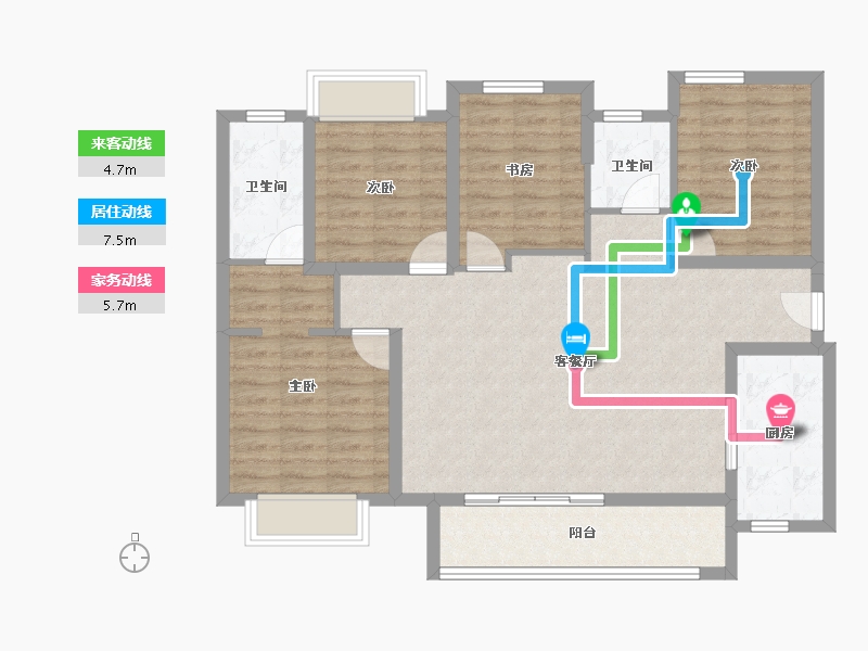 四川省-成都市-保利西汇智慧云城-102.62-户型库-动静线