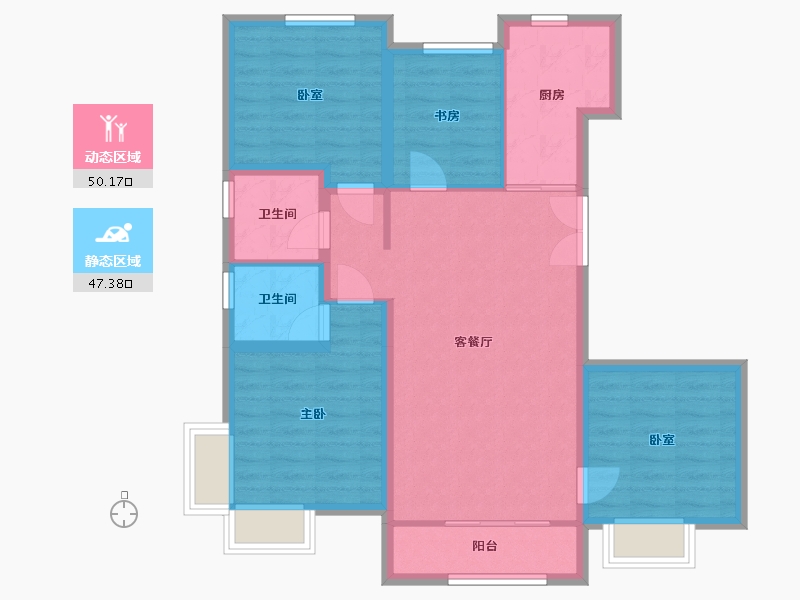 河北省-唐山市-国茂府-100.00-户型库-动静分区