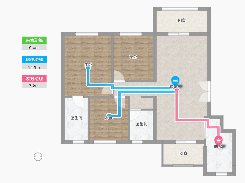 四川省-成都市-梓潼宫TOD梓潼四季汀兰-91.35-户型库-动静线