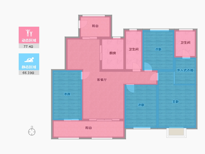 山东省-菏泽市-曹州毛胡同-143.00-户型库-动静分区