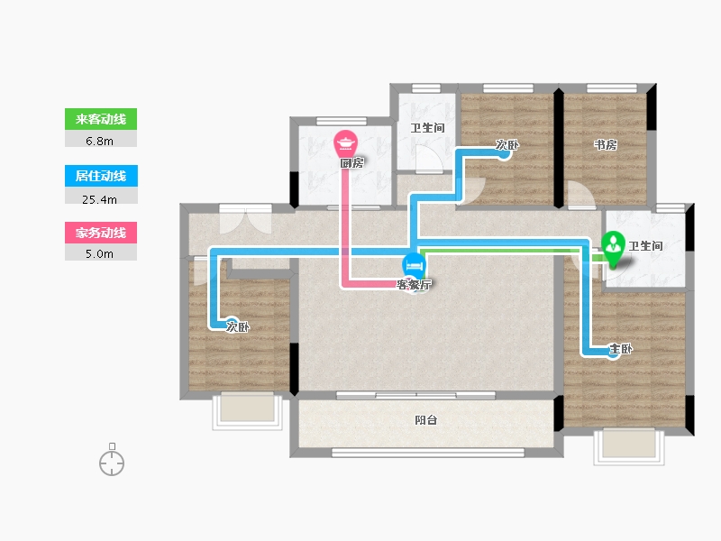 江苏省-南京市-水沐辰悦-110.18-户型库-动静线