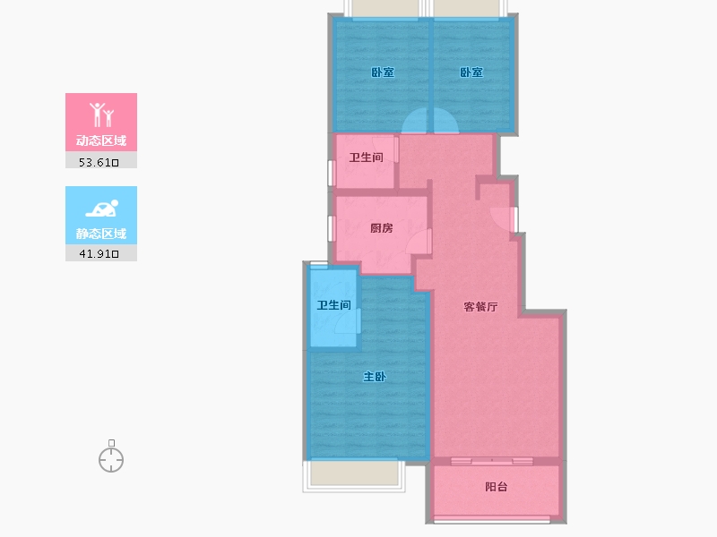 四川省-成都市-保利西汇智慧云城-85.55-户型库-动静分区