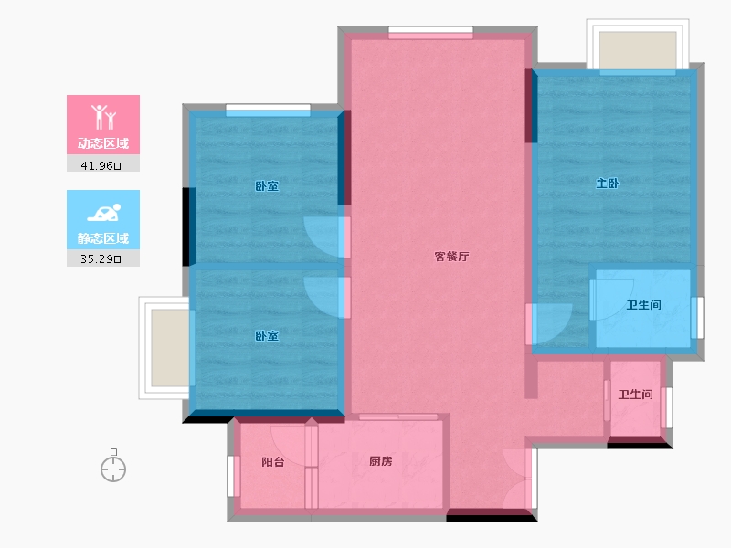 四川省-德阳市-东湖山水-68.47-户型库-动静分区