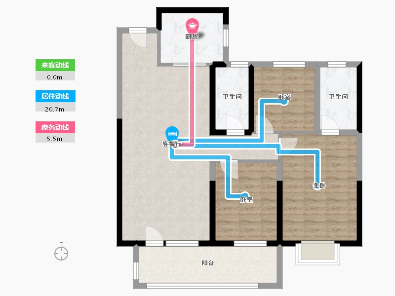 山东省-德州市-弘明·澜湖郡-96.00-户型库-动静线