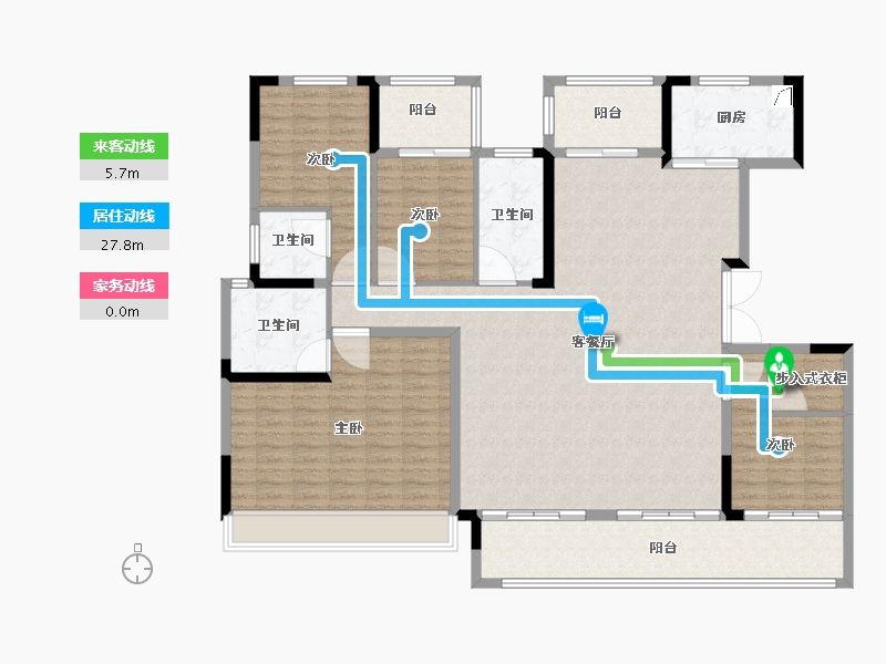 湖南省-长沙市-中建钰山湖-166.41-户型库-动静线