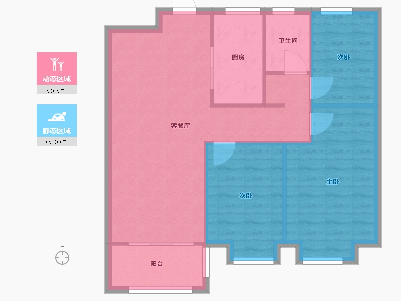 浙江省-嘉兴市-翠园-78.60-户型库-动静分区