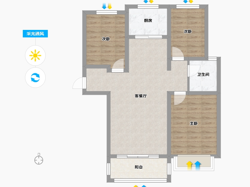 山西省-运城市-天玺城-110.00-户型库-采光通风