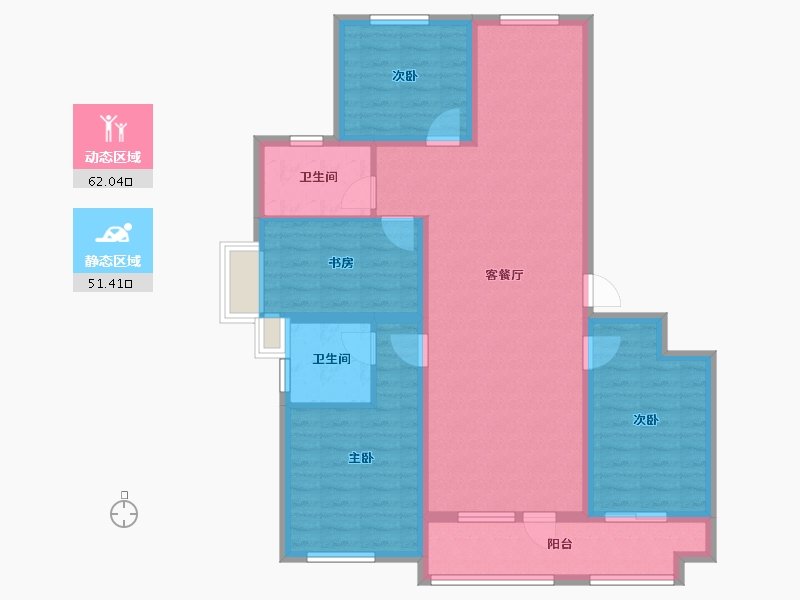 山东省-临沂市-青啤家园-116.00-户型库-动静分区