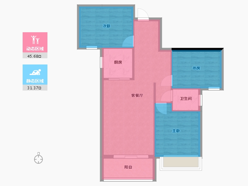 四川省-遂宁市-城市梦想-70.00-户型库-动静分区