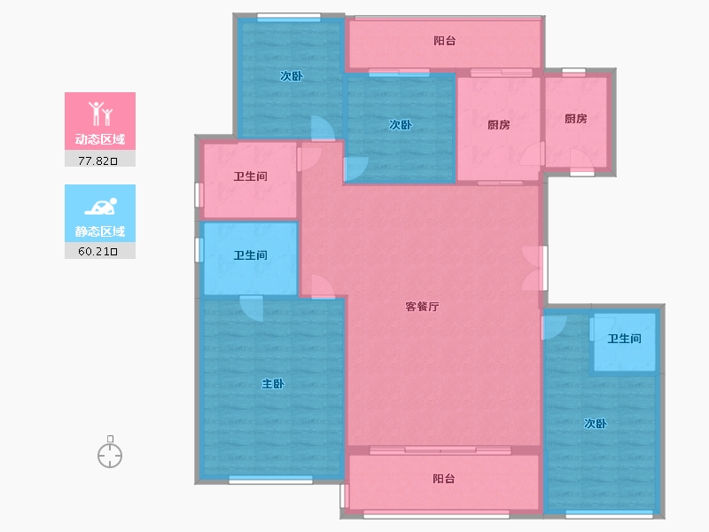 江苏省-徐州市-恒华长安府-127.00-户型库-动静分区