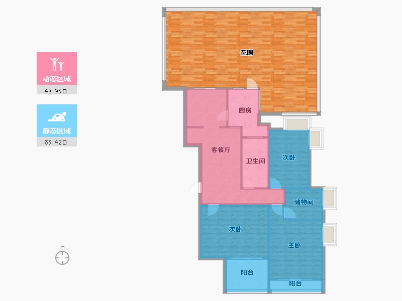 上海-上海市-聚贤煌都-90.00-户型库-动静分区