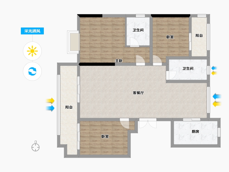 安徽省-六安市-新城悦府-120.00-户型库-采光通风