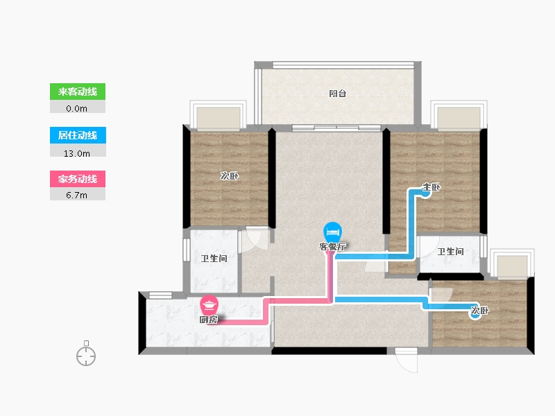 广东省-惠州市-天翔湖沁庭-100.00-户型库-动静线