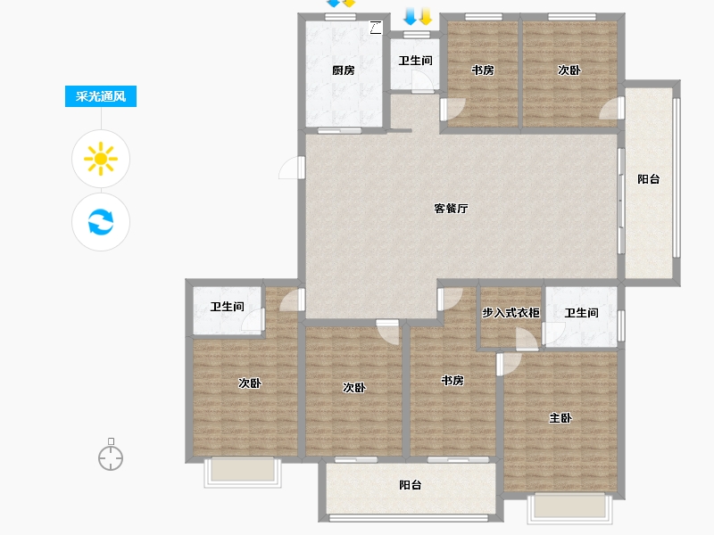 山东省-德州市-康博公馆-200.00-户型库-采光通风