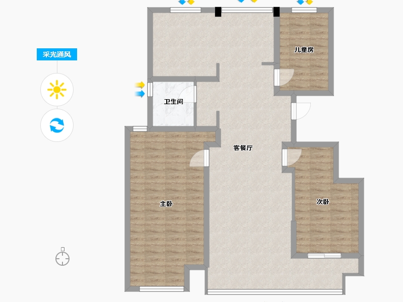 江苏省-盐城市-颐高唐柠府-108.00-户型库-采光通风