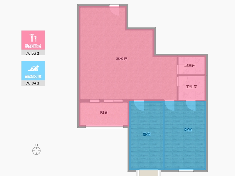 北京-北京市-马甸经典家园-99.00-户型库-动静分区