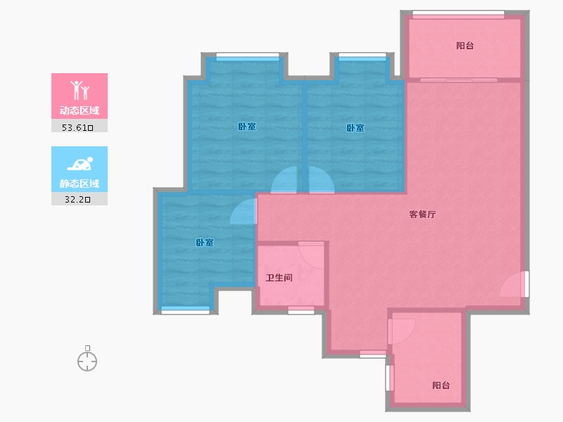 四川省-成都市-双楠尚品广场·满园春-78.00-户型库-动静分区