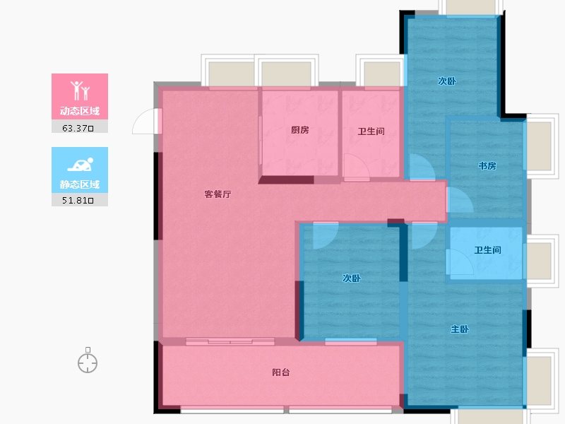 江西省-上饶市-力高阳光首府-103.00-户型库-动静分区