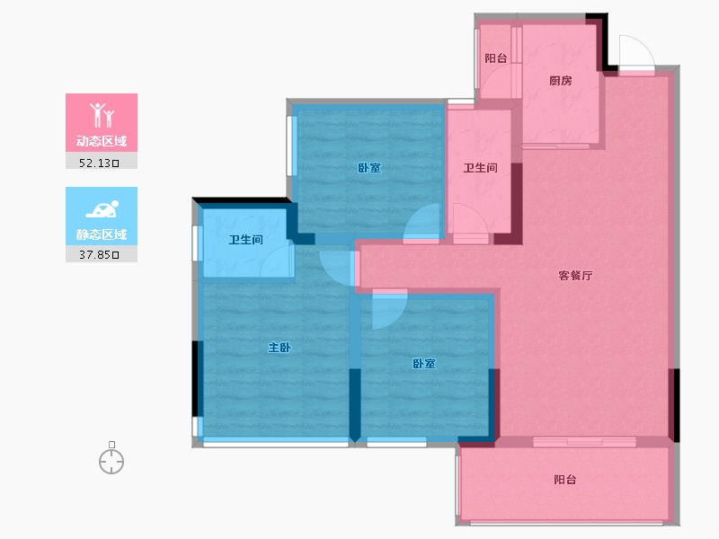 四川省-广安市-致远.梧桐郡-79.94-户型库-动静分区