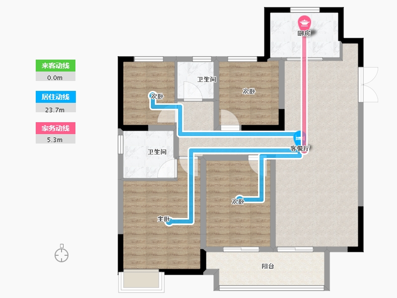 辽宁省-阜新市-万象新海天成-108.00-户型库-动静线