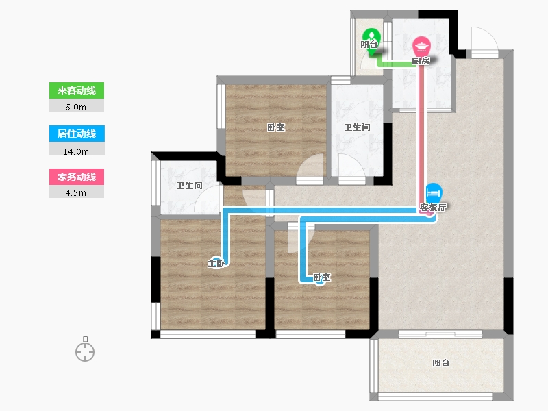 四川省-广安市-致远.梧桐郡-74.66-户型库-动静线