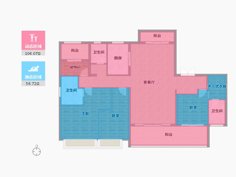 湖南省-长沙市-国欣云境府-147.91-户型库-动静分区