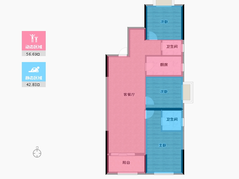 安徽省-合肥市-恒泰阿奎利亚悦璟府-89.42-户型库-动静分区