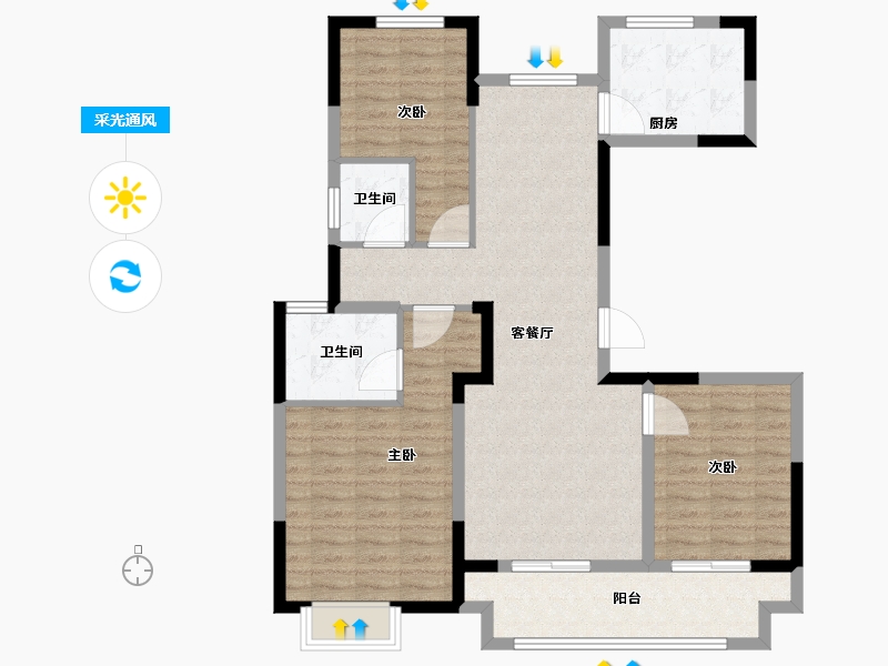 江苏省-连云港市-桃李书院-101.01-户型库-采光通风