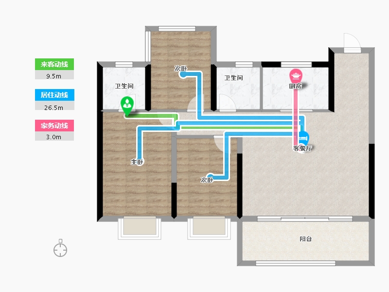 安徽省-合肥市-伟星印湖山-97.00-户型库-动静线