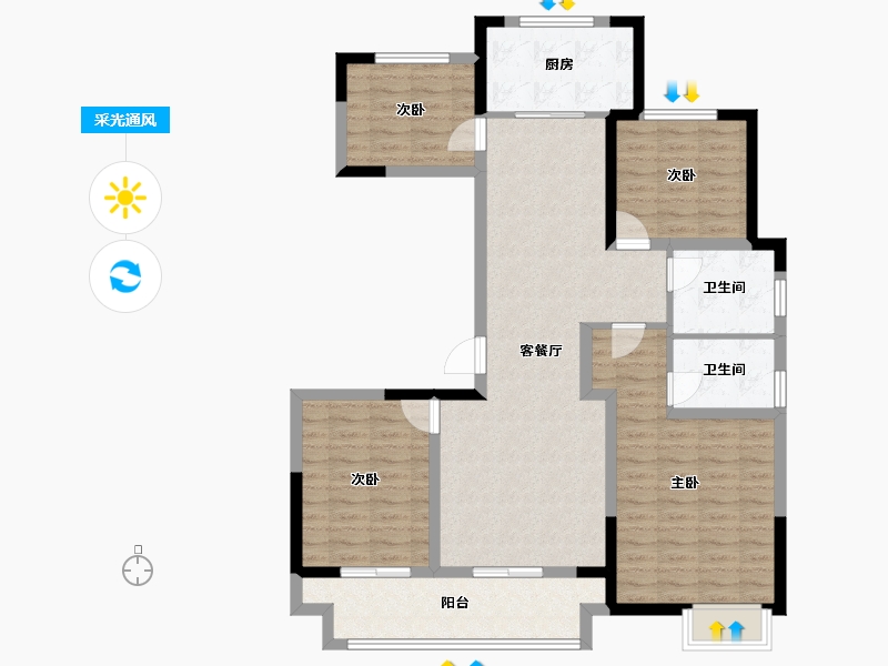 江苏省-连云港市-桃李书院-108.87-户型库-采光通风