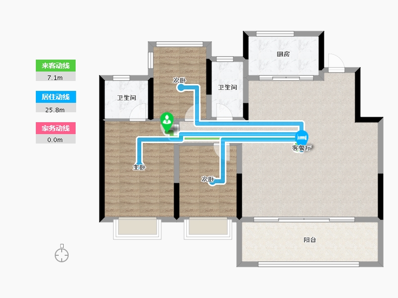 安徽省-合肥市-伟星印湖山-109.67-户型库-动静线