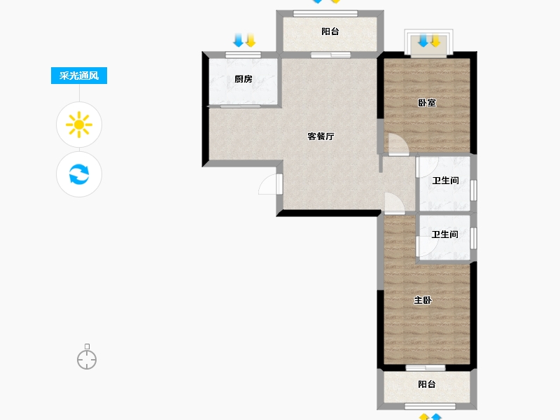 福建省-泉州市-仁和里小区-78.00-户型库-采光通风