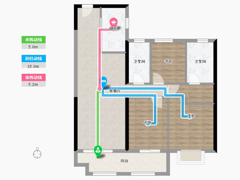 安徽省-合肥市-恒泰阿奎利亚悦璟府-89.51-户型库-动静线