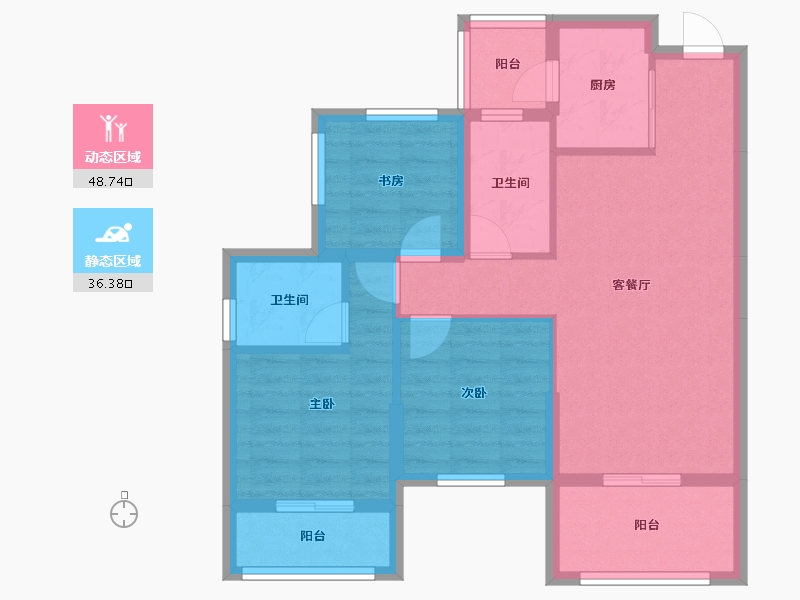 广西壮族自治区-南宁市-南宁安吉麒麟尊府-75.23-户型库-动静分区