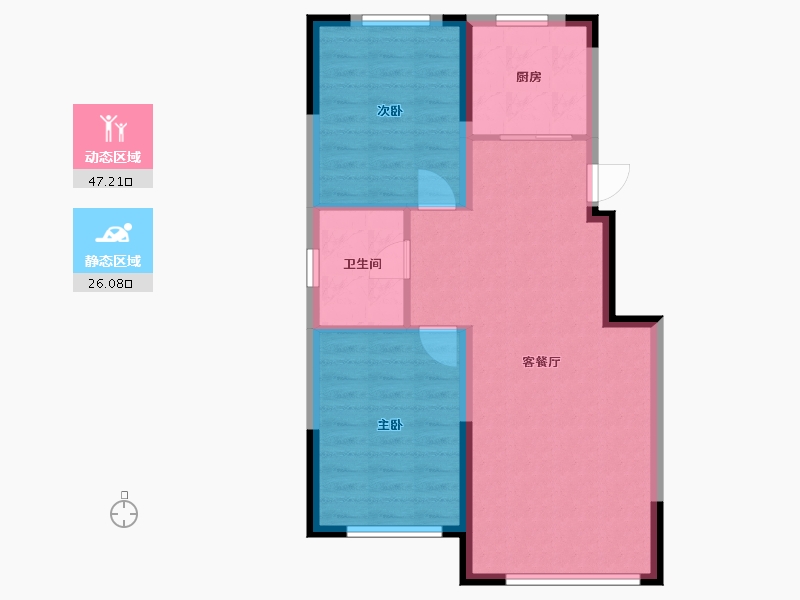 辽宁省-抚顺市-马德里皇家水岸-81.00-户型库-动静分区