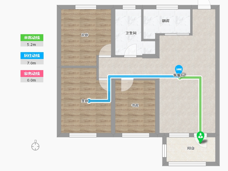 辽宁省-沈阳市-荣盛盛京绿洲-85.00-户型库-动静线