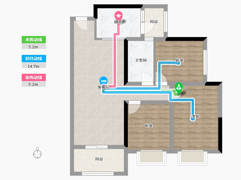 四川省-成都市-泰康誉景-79.26-户型库-动静线