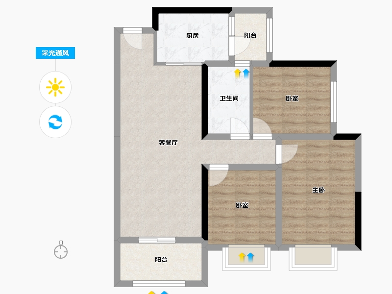 四川省-成都市-泰康誉景-79.26-户型库-采光通风