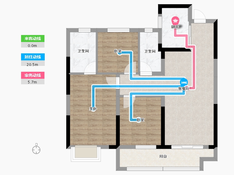 湖北省-武汉市-联投汉口郡五期-79.46-户型库-动静线