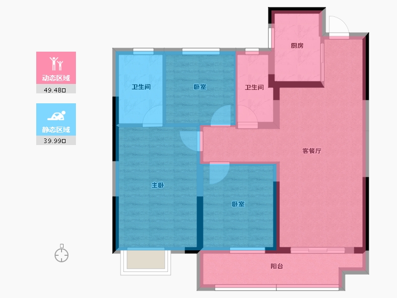 湖北省-武汉市-联投汉口郡五期-79.46-户型库-动静分区