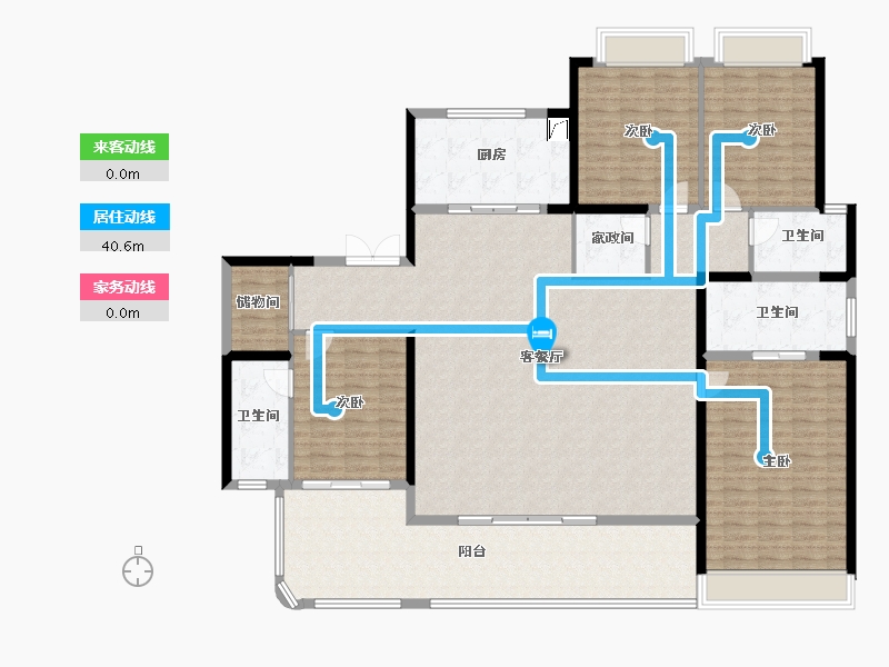 湖南省-长沙市-绿城凤起麓鸣-195.21-户型库-动静线