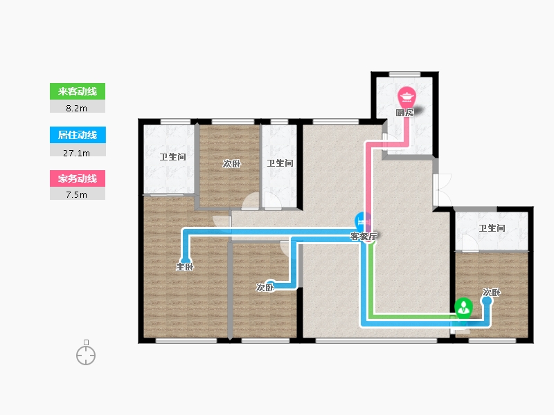 陕西省-西安市-华发长安首府-156.80-户型库-动静线