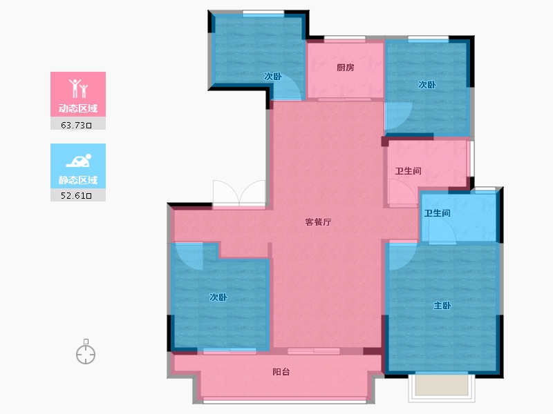 江苏省-连云港市-桃李书院-105.01-户型库-动静分区