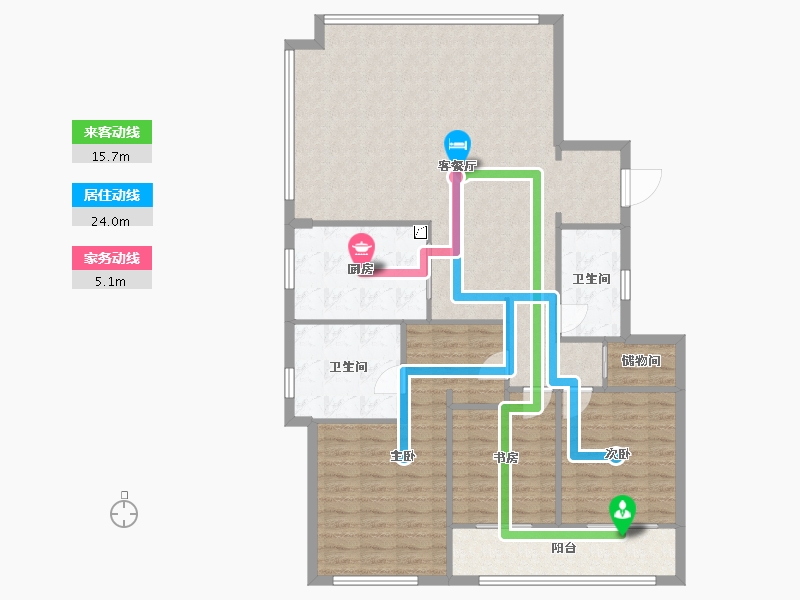 山东省-烟台市-万科.天琴湾-126.00-户型库-动静线