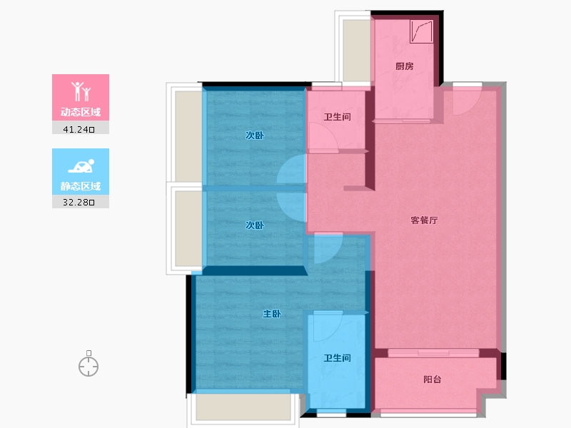 广东省-深圳市-深铁阅山境花园-70.00-户型库-动静分区