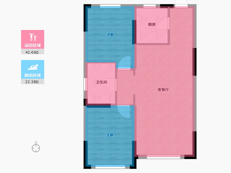 吉林省-长春市-万盛书院-58.20-户型库-动静分区